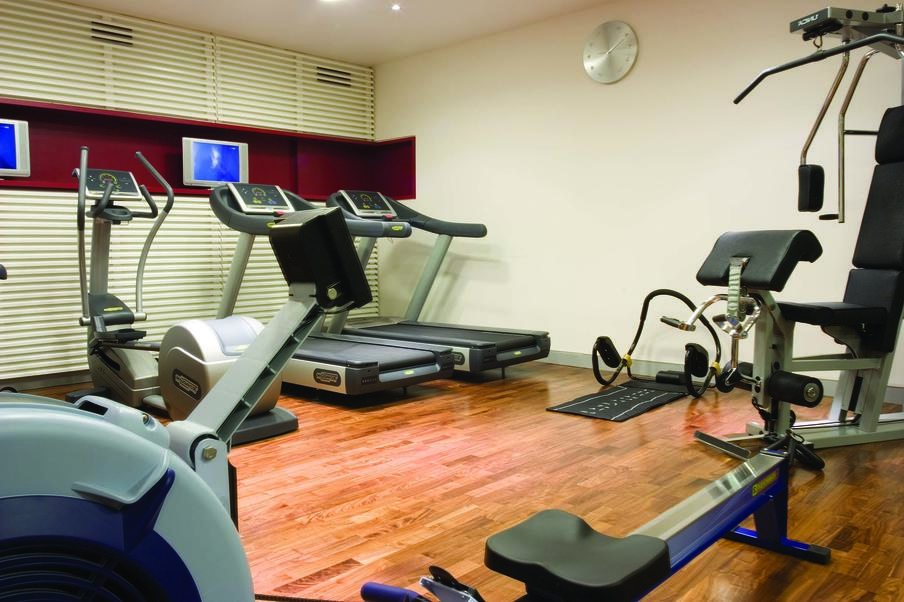 Fitness centre with Technogym equipment.
