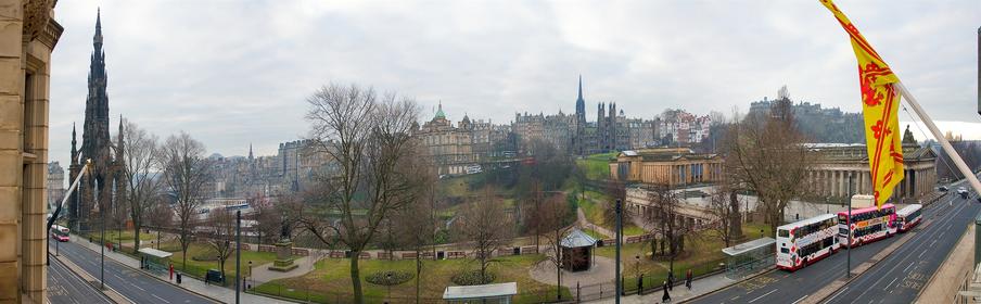 View from Sir Walter Scott's Tearoom 