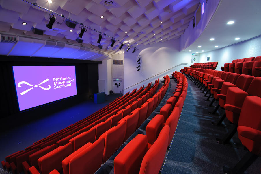 The Auditorium at the National Museum of Scotland can seat up to 210 guests.