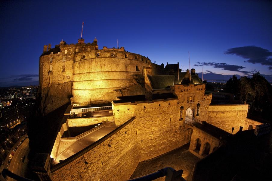 Edinburgh Castle, Exterior by Night