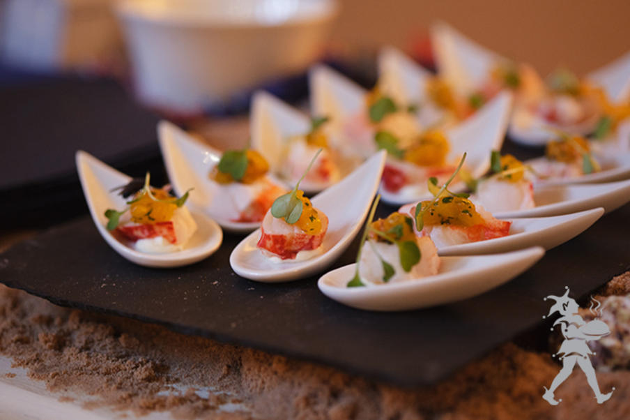 Lobster canapés by Heritage Portfolio - catering company Edinburgh