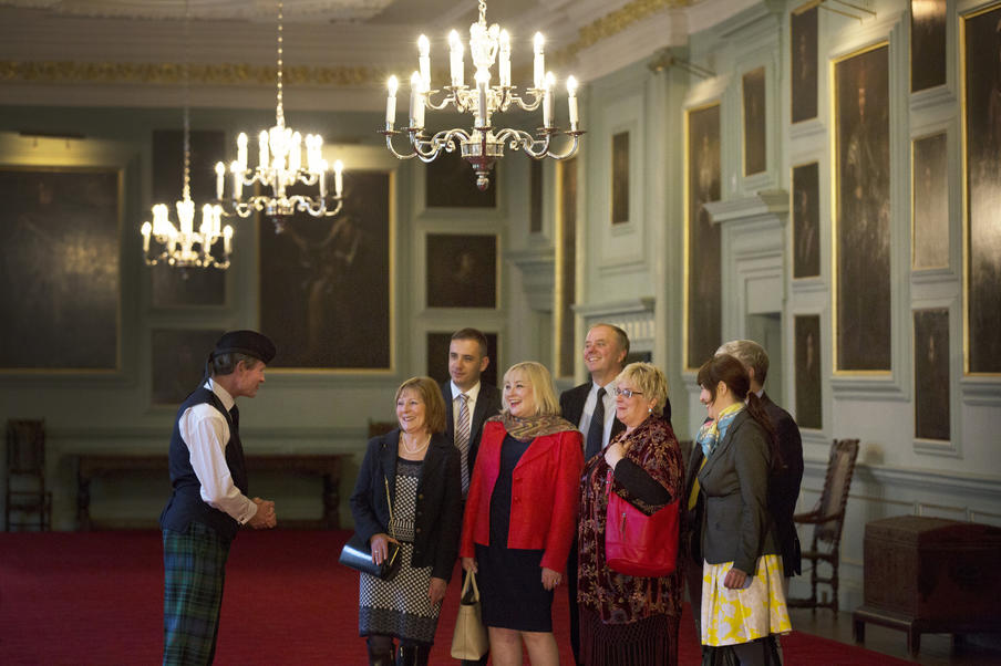 The Great Gallery in the Palace of Holyroodhouse.