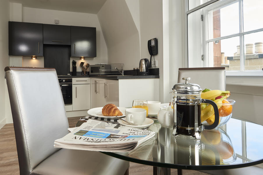 Kitchens have been equipped with fridges, dishwashers, and irons and ironing boards as well as cooking equipment to allow for all kinds of culinary endeavours. 