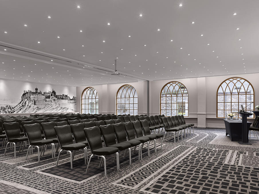 Large conference suite suitable for theatre style seating plan.