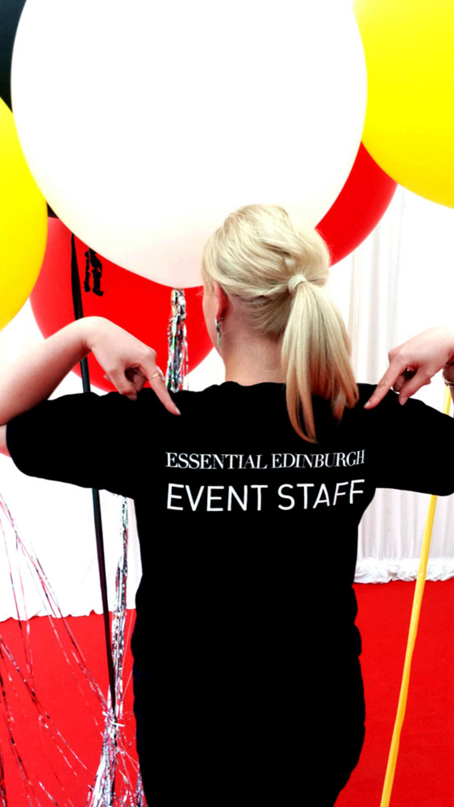 Personalised printed event t-shirt. Your logo, your message.