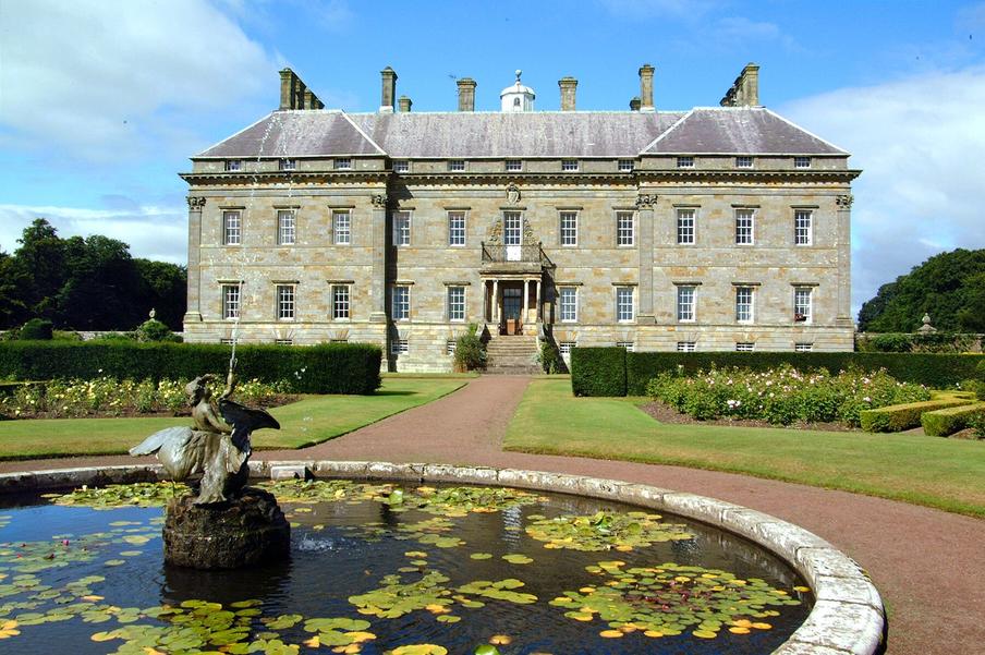 View from the formal gardens of Kinross House Estate to Kinross House