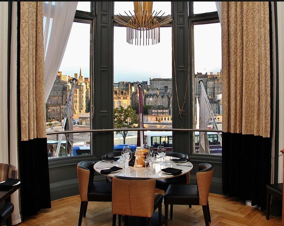 Dining with views of the city skyline