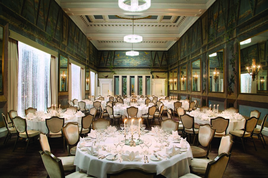 Waldorf Astoria Edinburgh - The Caledonian. Castle Suite set for dinner