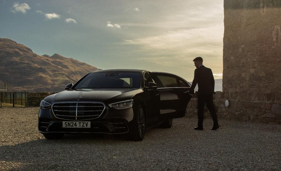 S-Class - Our Stunning S-Class Mercedes arriving at Mingary Castle 